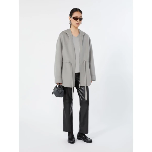 Max Mara Sublime Coated Jersey Cropped Trousers in Black | Tailored pants | Luxury Shoes 