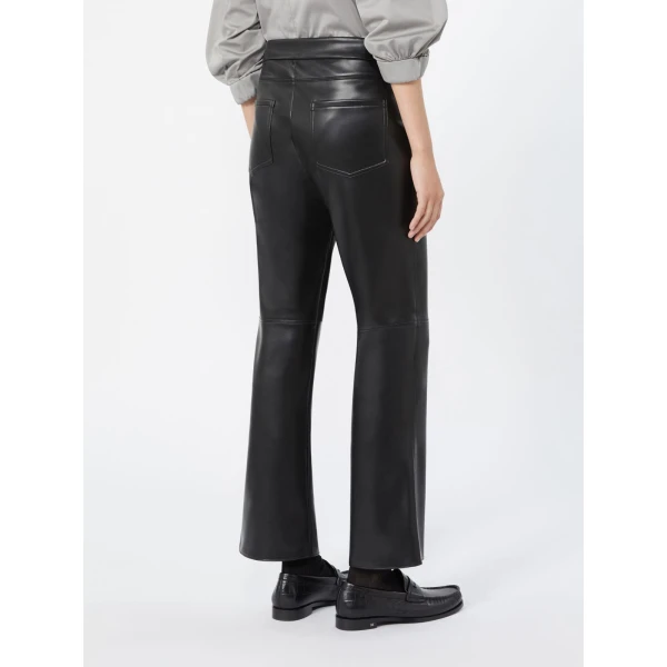 Max Mara Sublime Coated Jersey Cropped Trousers in Black | Tailored pants | Luxury Shoes 