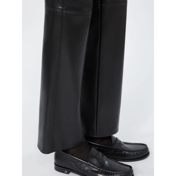 Max Mara Sublime Coated Jersey Cropped Trousers in Black | Tailored pants | Luxury Shoes 