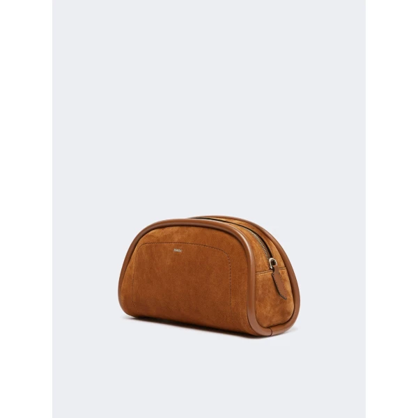 Max Mara Suede and Leather Handbag in Amber Brown | Totes & Top-Handle Bags | Luxury Shoes 