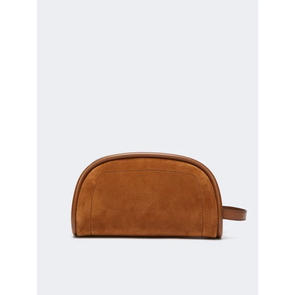 Max Mara Suede and Leather Handbag in Amber Brown | Totes & Top-Handle Bags | Luxury Shoes 