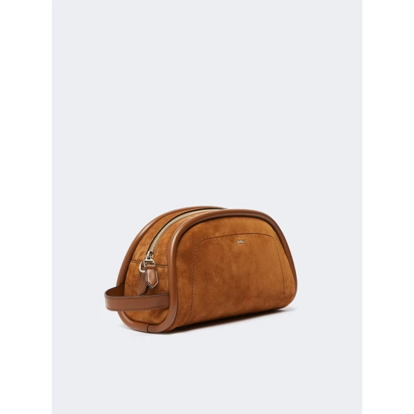 Max Mara Suede and Leather Handbag in Amber Brown | Totes & Top-Handle Bags | Luxury Shoes 