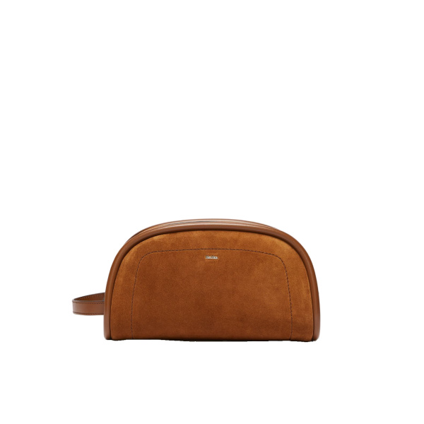 Max Mara Suede and Leather Handbag in Amber Brown | Totes & Top-Handle Bags | Luxury Shoes 