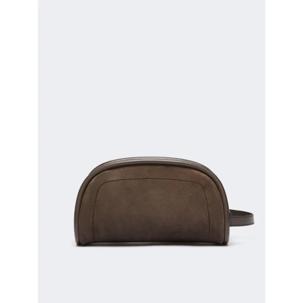 Max Mara Suede and Leather Handbag in Dark Grey | Totes & Top-Handle Bags | Luxury Shoes 
