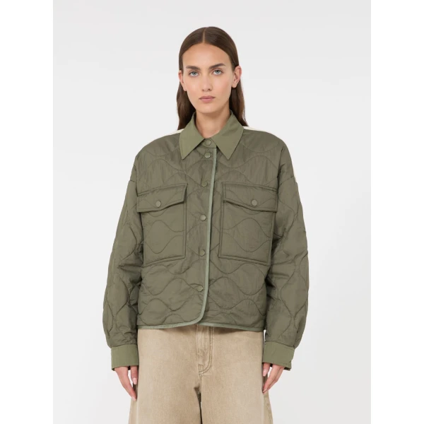 Max Mara Sughero Reversible Water-Repellent Padded Jacket in Khaki | Jackets | Luxury Shoes 