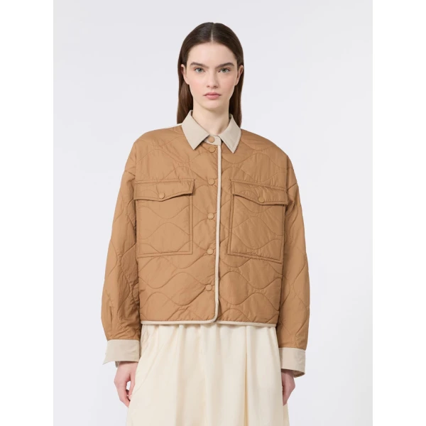 Max Mara Sughero Reversible Water-Repellent Padded Jacket in Sand | Jackets | Luxury Shoes 
