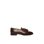 Max Mara Sultano Tasselled Leather Loafers in Cocoa | Loafers | Luxury Shoes 