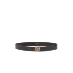 Max Mara Sumero Jewelled Buckle Leather Belt in Black | Belts | Luxury Shoes 
