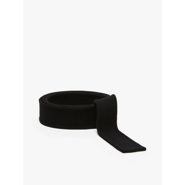 Max Mara Sun Wool Self-Tie Belt in Black | Belts | Luxury Shoes 