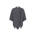 Max Mara Supremo Oversized Wool Shawl in Dark Grey | Scarves | Luxury Shoes 