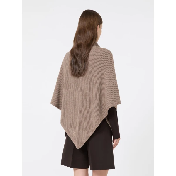Max Mara Supremo Oversized Wool Shawl in Tobacco | Scarves | Luxury Shoes 