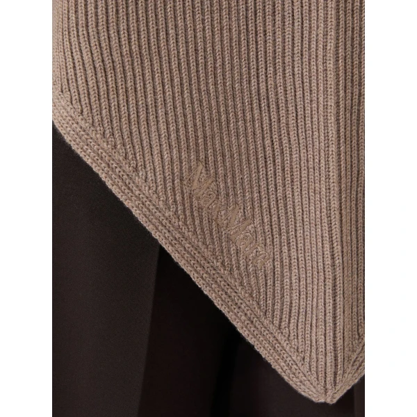 Max Mara Supremo Oversized Wool Shawl in Tobacco | Scarves | Luxury Shoes 