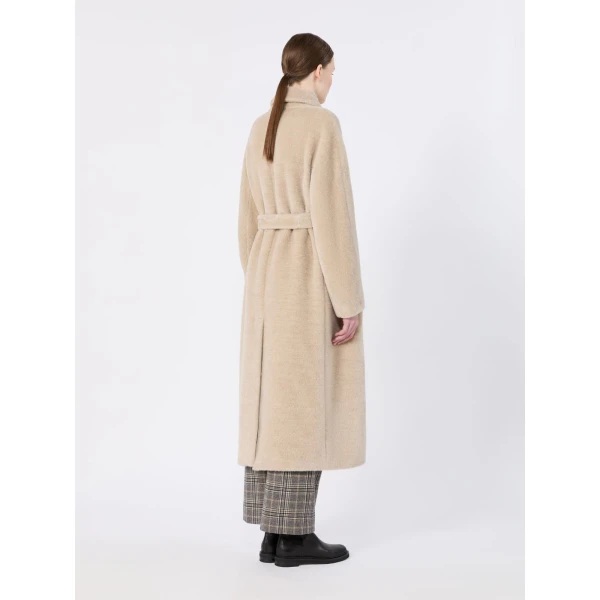 Max Mara Tabarin Double-Breasted Alpaca and Wool Coat in Albino White | Wool Coat | Luxury Shoes 