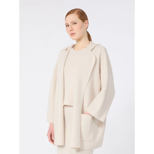 Max Mara Tanga Wool and Cashmere Hooded Cardigan in Beige | Cardigan | Luxury Shoes 