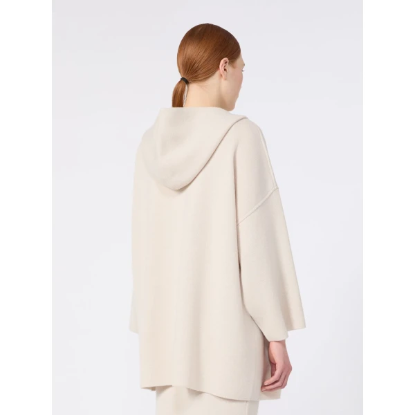 Max Mara Tanga Wool and Cashmere Hooded Cardigan in Beige | Cardigan | Luxury Shoes 