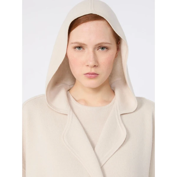 Max Mara Tanga Wool and Cashmere Hooded Cardigan in Beige | Cardigan | Luxury Shoes 