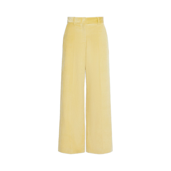 Max Mara Tania Cotton Corduroy Wide-Leg Trousers in Honey | Wide leg pants | Luxury Shoes 