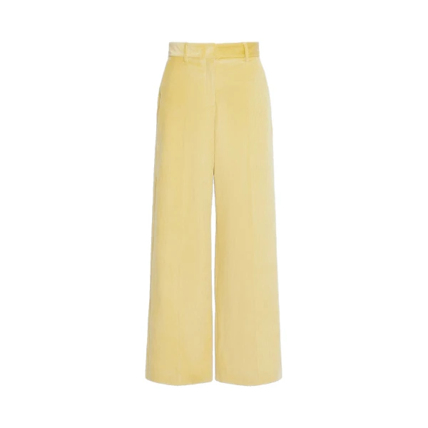 Max Mara Tania Cotton Corduroy Wide-Leg Trousers in Honey | Wide leg pants | Luxury Shoes 