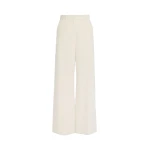 Max Mara Tania Cotton Corduroy Wide-Leg Trousers in Ivory | Wide leg pants | Luxury Shoes 