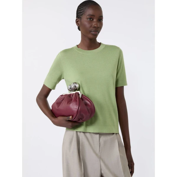 Max Mara Tapioca Wool Silk and Cashmere Jumper in Green | Sweaters | Luxury Shoes 