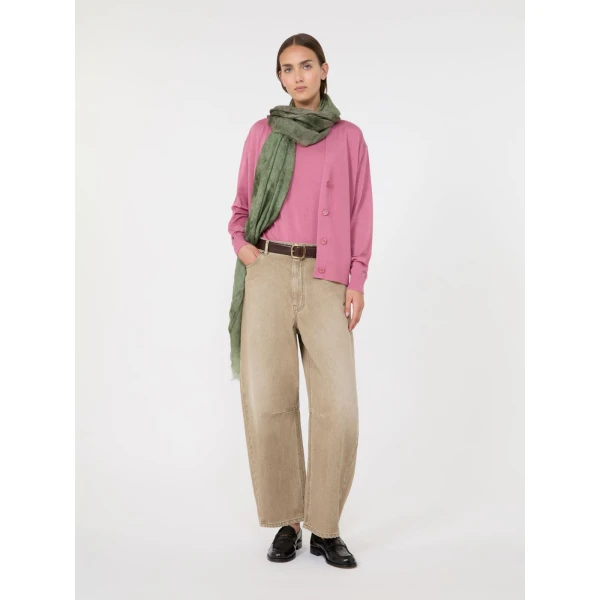 Max Mara Tapioca Wool Silk and Cashmere Jumper in Raspberry | Sweaters | Luxury Shoes 