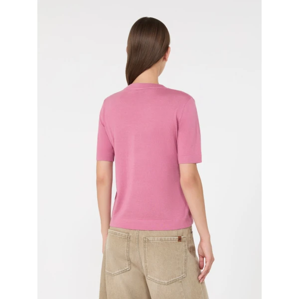 Max Mara Tapioca Wool Silk and Cashmere Jumper in Raspberry | Sweaters | Luxury Shoes 