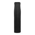 Max Mara Tappeto Long Silk Bustier Dress in Black | Maxi Dresses | Luxury Shoes 