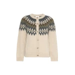 Max Mara Targa Alpaca and Wool Jacquard Cardigan in Beige | Cardigan | Luxury Shoes 