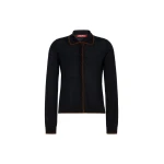 Max Mara Targa Wool and Silk Cardigan in Navy | Cardigan | Luxury Shoes 