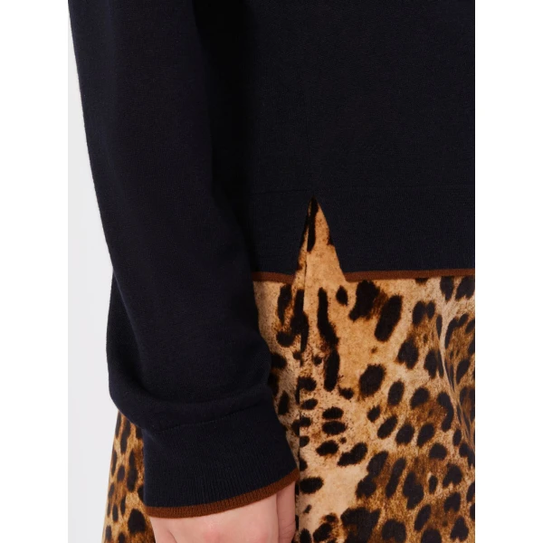 Max Mara Targa Wool and Silk Cardigan in Navy | Cardigan | Luxury Shoes 