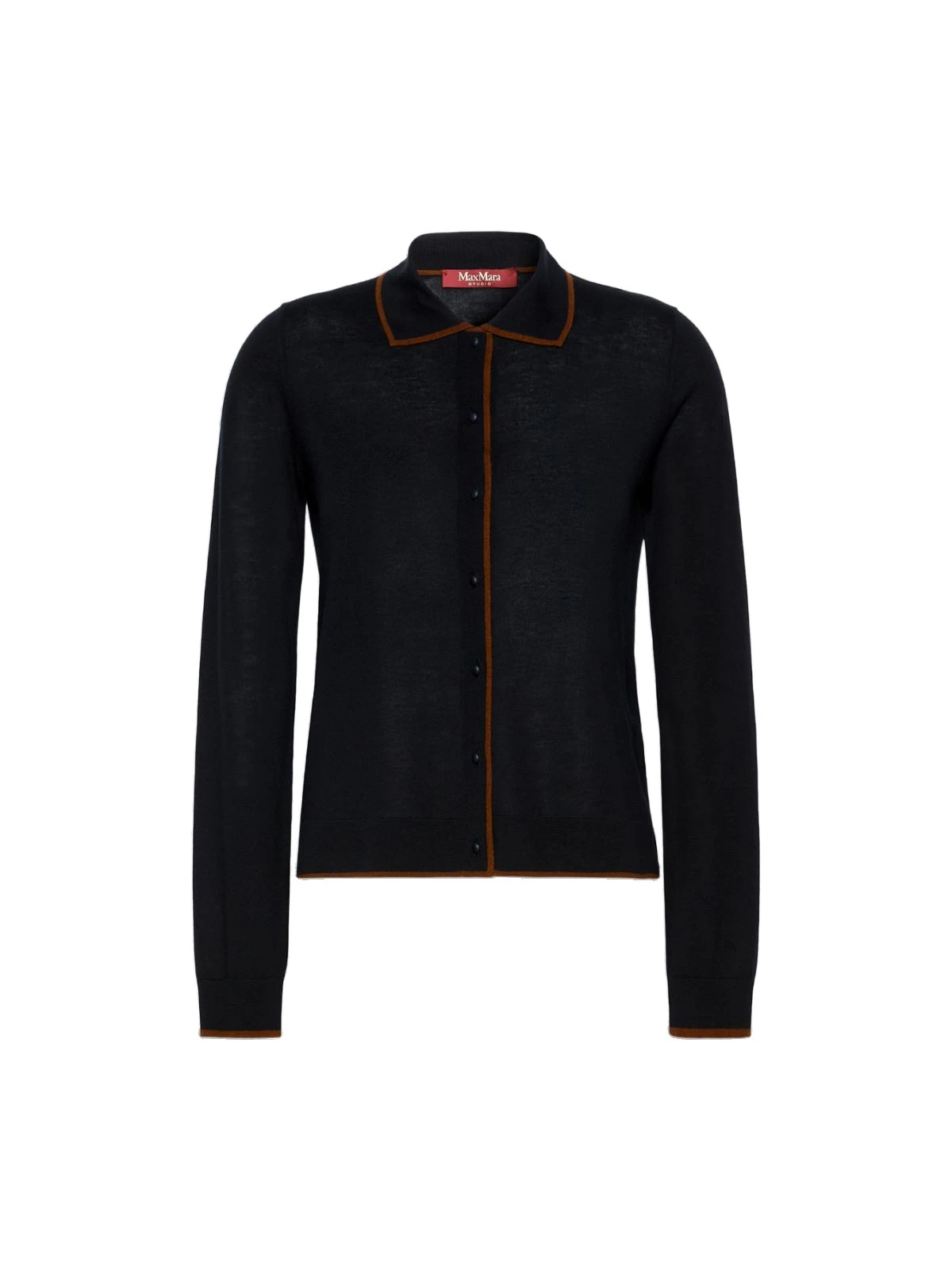 Max Mara Targa Wool and Silk Cardigan in Navy Max Mara Targa Wool and Silk Cardigan in Navy | Cardigan | Luxury Shoes