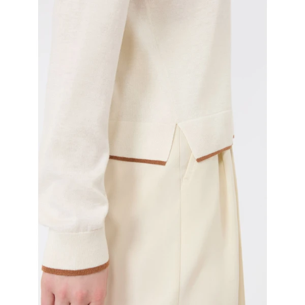 Max Mara Targa Wool and Silk Cardigan in White | Cardigan | Luxury Shoes 