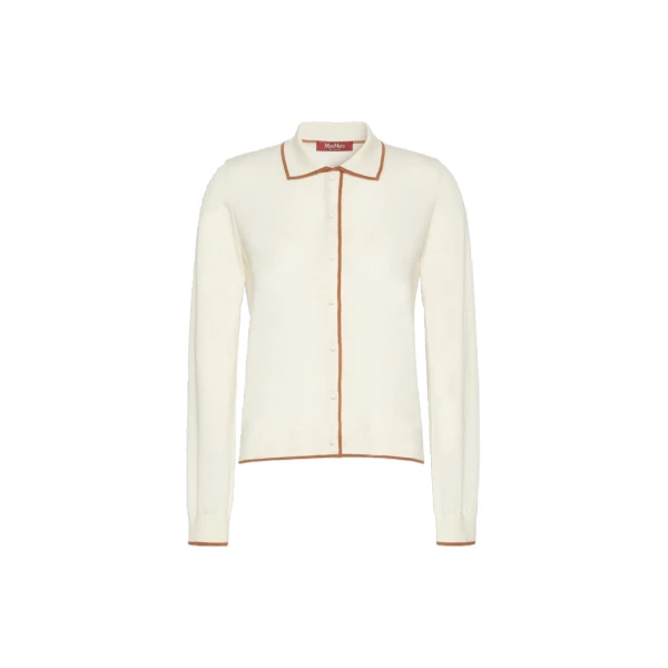 Targa Wool and Silk Cardigan in White