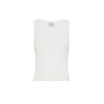 Max Mara Taro Sleeveless Stretch Viscose Top in White | Sweaters | Luxury Shoes 