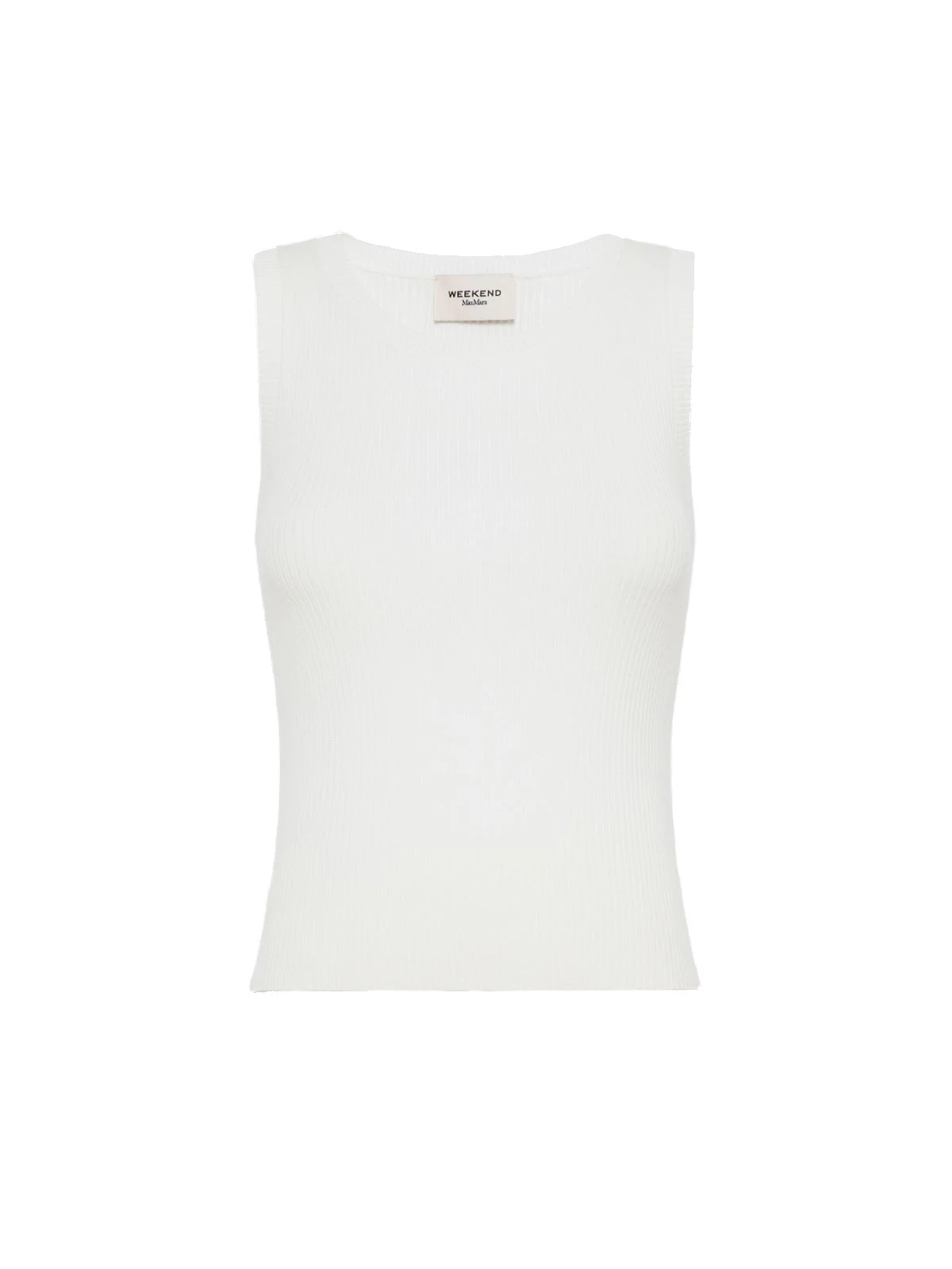 Max Mara Taro Sleeveless Stretch Viscose Top in White Max Mara Taro Sleeveless Stretch Viscose Top in White | Sweaters | Luxury Shoes