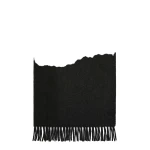 Max Mara Tartan Camel Logo Stole in Black | Scarves | Luxury Shoes 