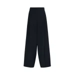 Max Mara Tartufo Wool Cloth Wide-Leg Trousers in Ultramarine | Wide leg pants | Luxury Shoes 
