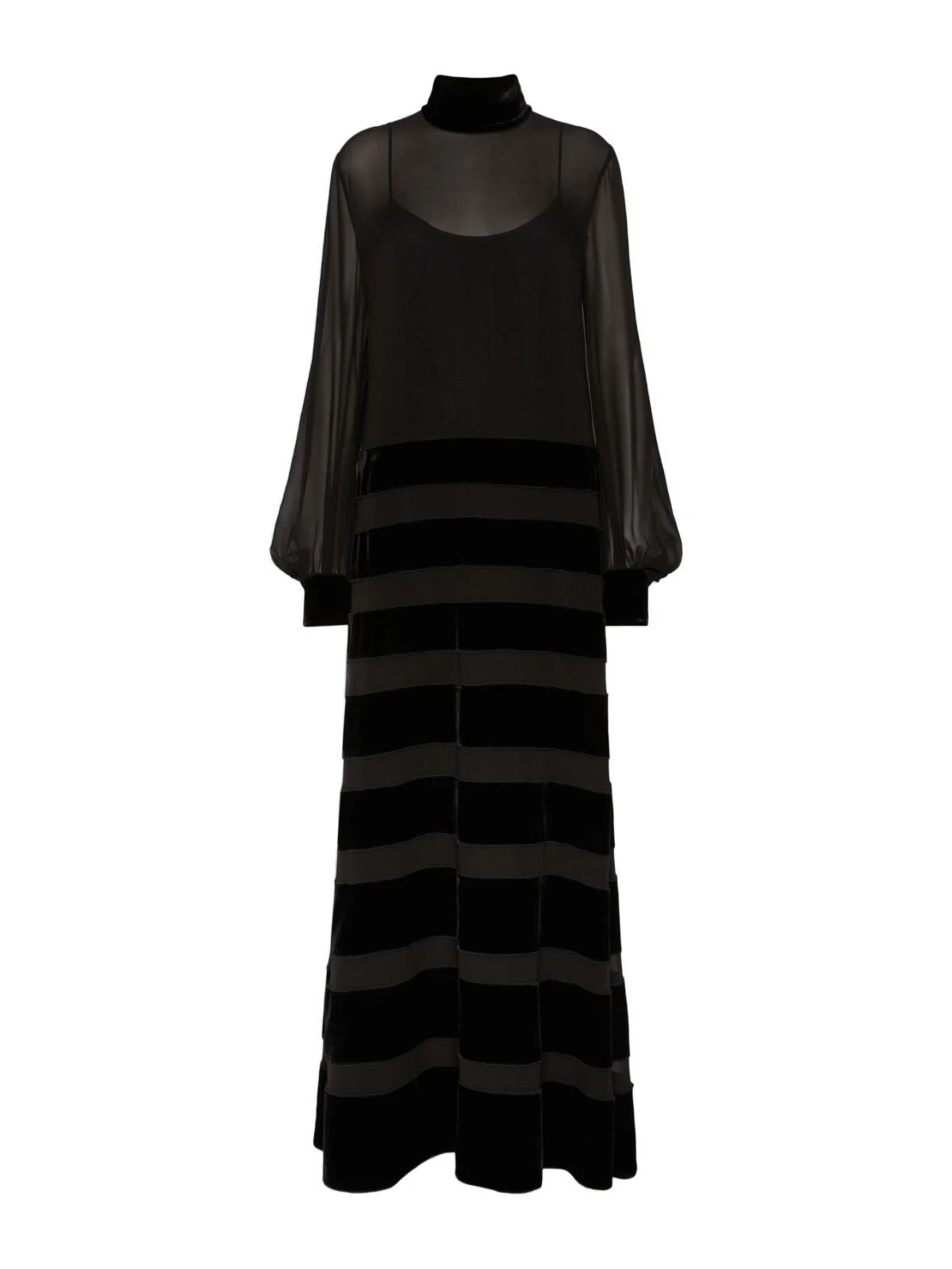 Max Mara Tasca Long Silk Georgette Dress in Black Max Mara Tasca Long Silk Georgette Dress in Black | Maxi Dresses | Luxury Shoes