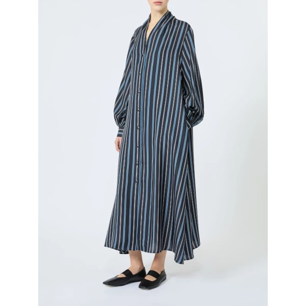 Max Mara Tauro Printed Twill Shirt Dress in Ultramarine | Shirtdress | Luxury Shoes 