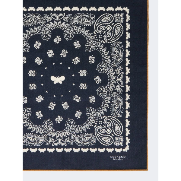Max Mara Tauro Wool Cashmere and Silk Scarf in Ultramarine | Scarves | Luxury Shoes 