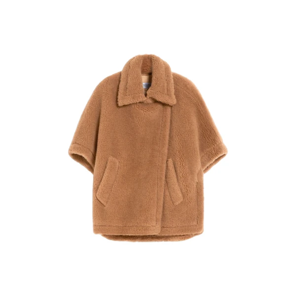 Tebe Teddy Fabric Cape in Camel