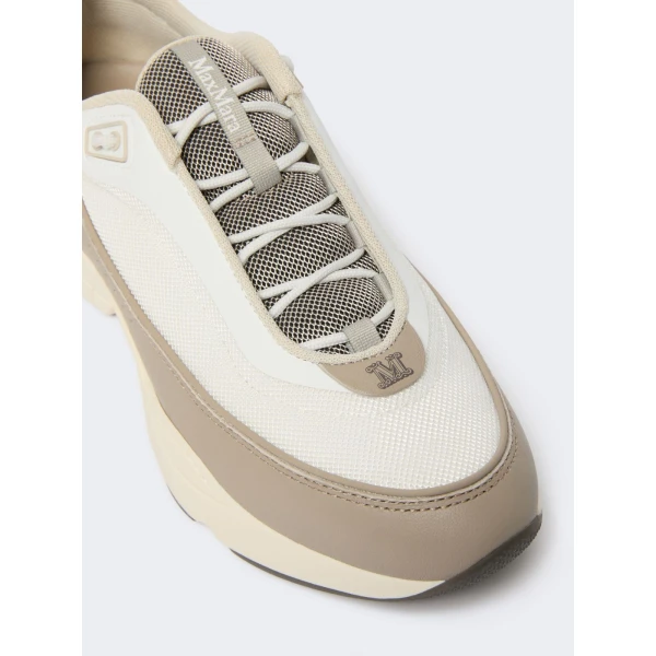 Max Mara Technical Fabric Running Shoes in Beige | Sneakers | Luxury Shoes 
