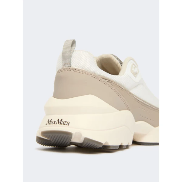 Max Mara Technical Fabric Running Shoes in Beige | Sneakers | Luxury Shoes 