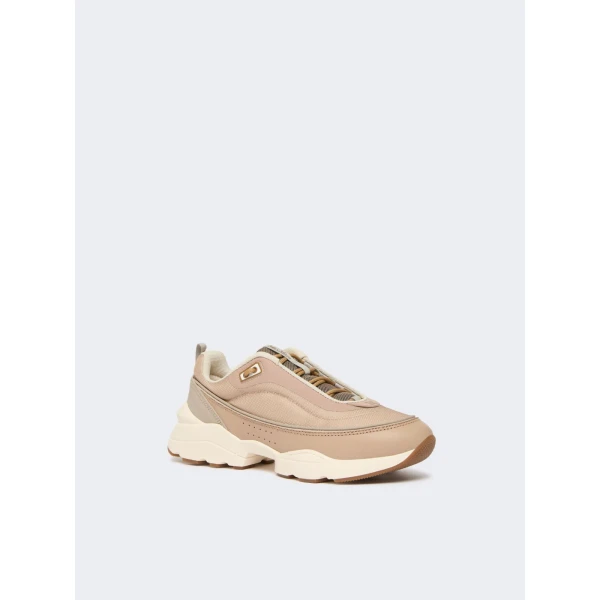 Max Mara Technical Fabric Running Shoes in Camel | Sneakers | Luxury Shoes 