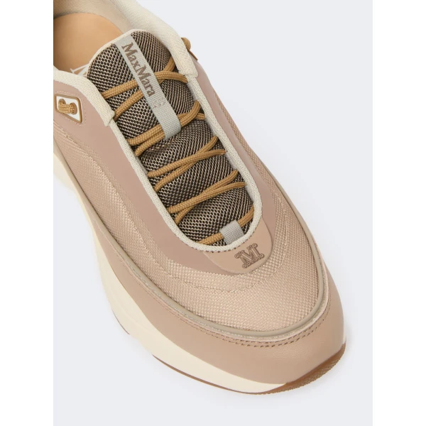 Max Mara Technical Fabric Running Shoes in Camel | Sneakers | Luxury Shoes 