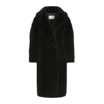 Max Mara Tedgirl Alpaca and Wool Teddy Bear Icon Coat in Black | Wool Coat | Luxury Shoes 