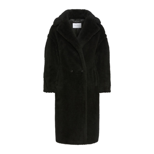 Max Mara Tedgirl Alpaca and Wool Teddy Bear Icon Coat in Black | Wool Coat | Luxury Shoes 