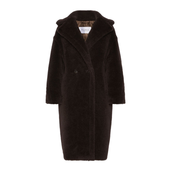 Max Mara Tedgirl Alpaca and Wool Teddy Bear Icon Coat in Dark Brown | Wool Coat | Luxury Shoes 