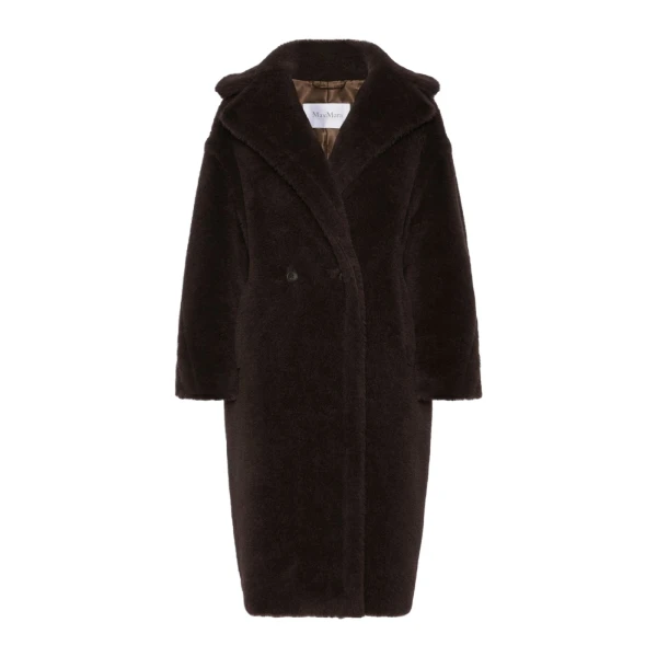 Max Mara Tedgirl Alpaca and Wool Teddy Bear Icon Coat in Dark Brown | Wool Coat | Luxury Shoes 