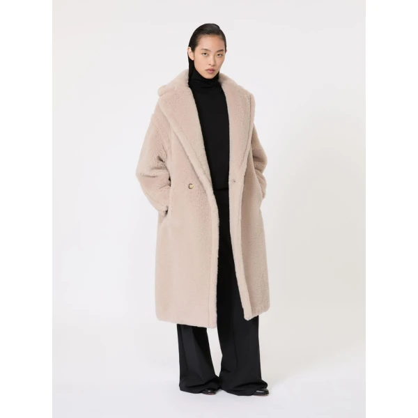Max Mara Tedgirl Alpaca and Wool Teddy Bear Icon Coat in Sand | Wool Coat | Luxury Shoes 